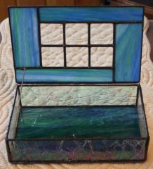 blue and green jewelry box