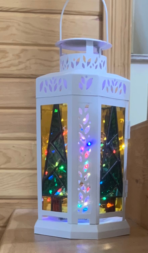 large lantern stained glass all sides 4