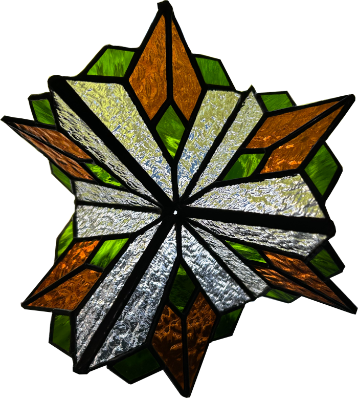 green and amber spinner